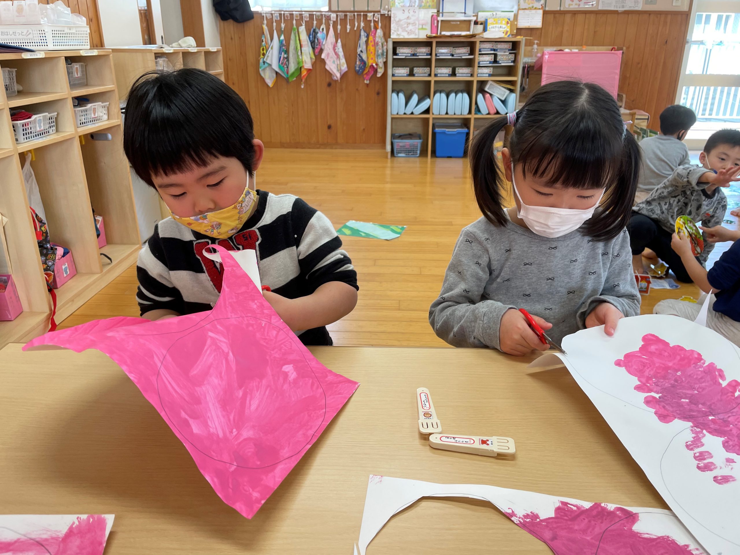 春の製作 4歳児 太田共同保育園ブログ